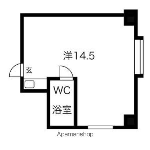 栄ハイホーム(ワンルーム/8階)の間取り写真