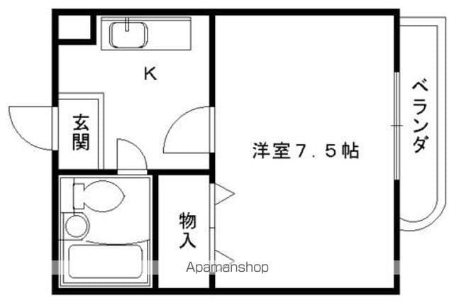 ヴェルフィオーレ嵐山(1K/3階)の間取り写真