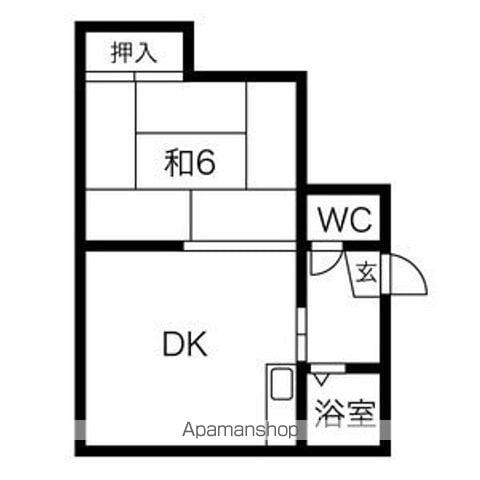 舟美マンション(1DK/3階)の間取り写真