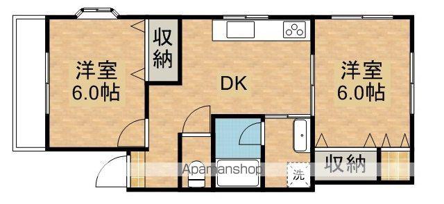 メゾン前原(2DK/2階)の間取り写真