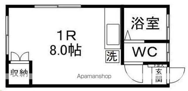 第15ジュリアン(ワンルーム/2階)の間取り写真