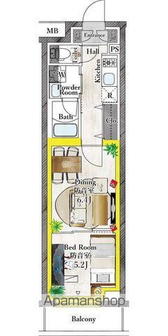 プラネソシエプラス桜台(1DK/1階)の間取り写真