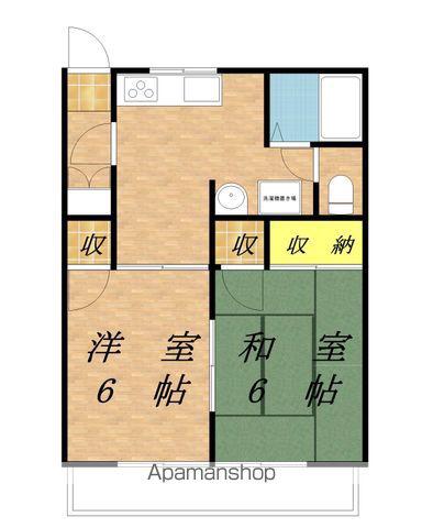 セフィラ北町B(2DK/2階)の間取り写真