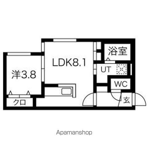 GRANPORTA(1LDK/2階)の間取り写真