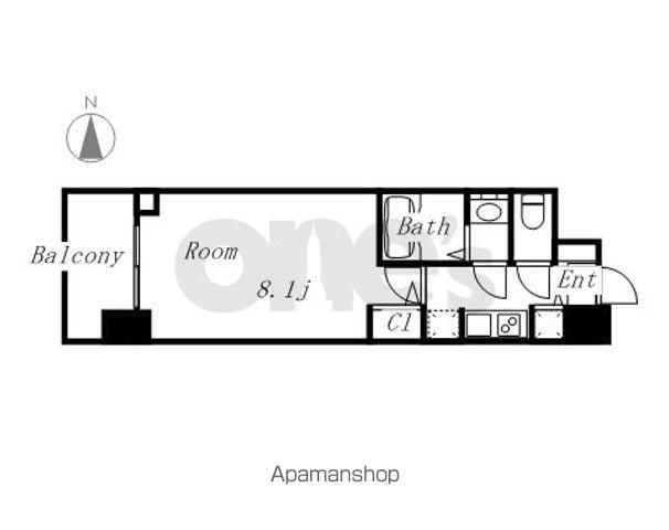 LA DOUCEUR黒川(1K/12階)の間取り写真
