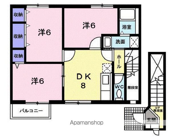 ヴェルドミール(3DK/2階)の間取り写真