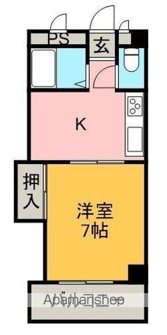 メゾン千(1DK/1階)の間取り写真