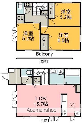 南武線 西府駅 徒歩10分 2階建 築9年(3LDK)の間取り写真