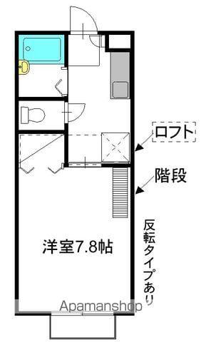 プレシャスコート Ⅱ棟(1K/2階)の間取り写真