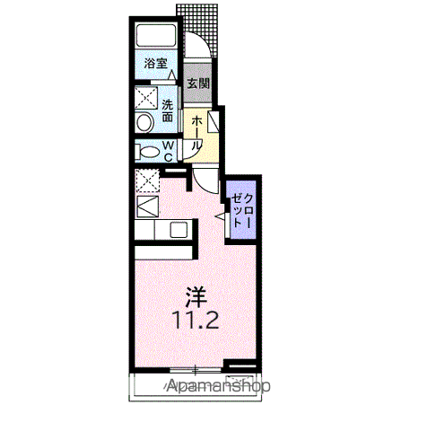 アルモニー Ⅲ(ワンルーム/1階)の間取り写真