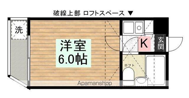 シティパレスコーポ旭(1K/1階)の間取り写真