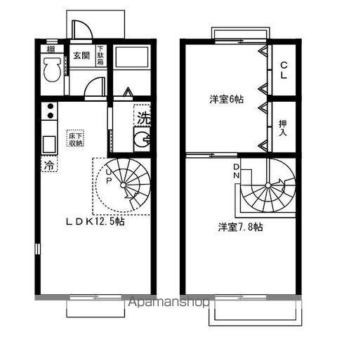 グラシア小町(2LDK)の間取り写真