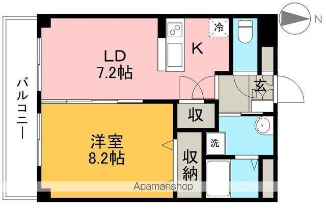 エピナール北久保(1LDK/4階)の間取り写真