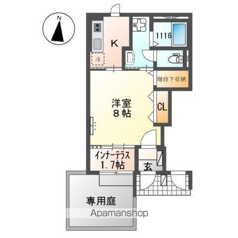 CIEL ETOILE (1K/1階)の間取り写真