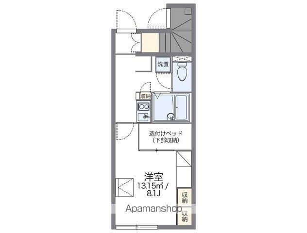 レオパレスコートダジュールⅡ(1K/1階)の間取り写真