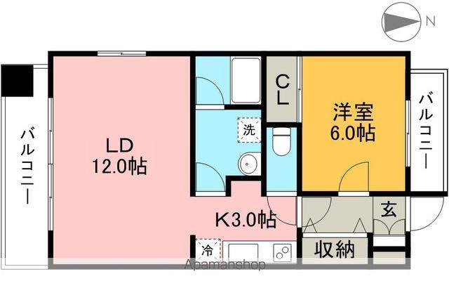 クロスアージュ(1LDK/2階)の間取り写真