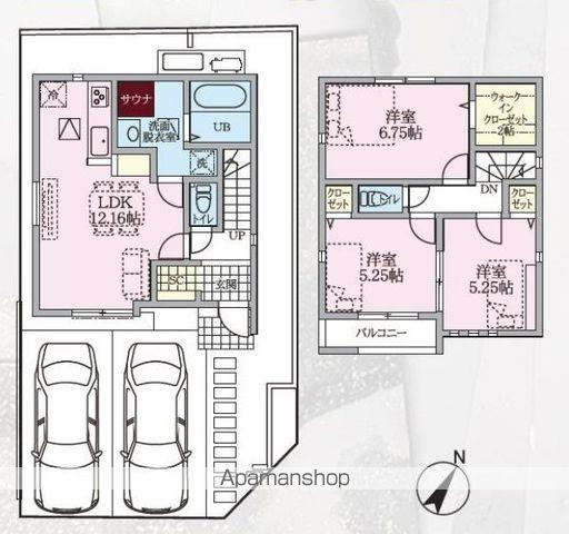 東武鉄道野田線 岩槻駅 徒歩22分 2階建 築2年(3LDK)の間取り写真