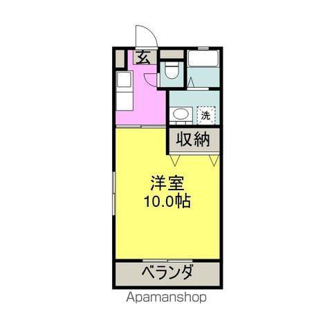 メゾン西京(1K/2階)の間取り写真