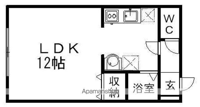 パルコート(1K/1階)の間取り写真