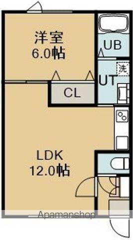 ライフスペース S-05(1LDK/2階)の間取り写真