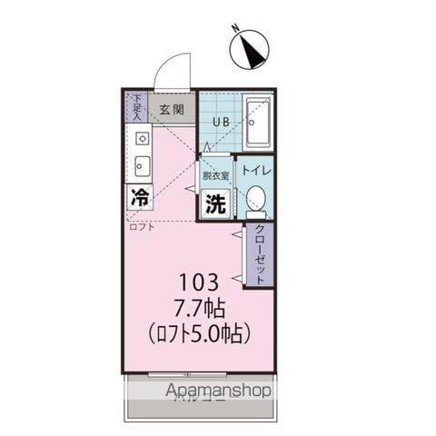 CASA金沢文庫(ワンルーム/1階)の間取り写真