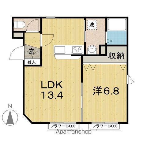 パールヒルズ(1LDK/1階)の間取り写真