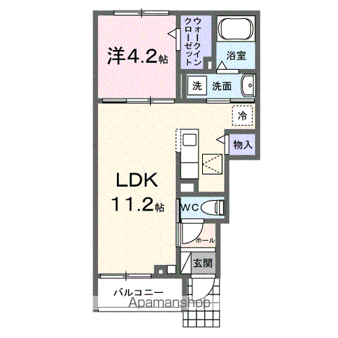 ラフレシールⅡ(1LDK/1階)の間取り写真