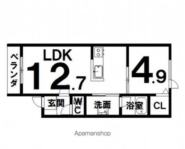 ラ・パーチェ529(1LDK/1階)の間取り写真