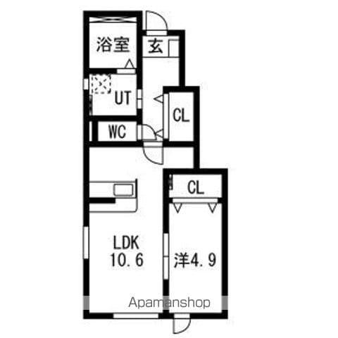 アークブリス(1LDK/1階)の間取り写真