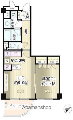 LAPYUTA(1LDK/7階)の間取り写真