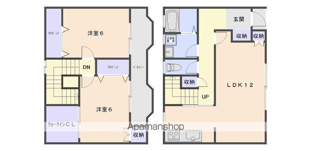 ハーヴェスト1(2LDK/1階)の間取り写真