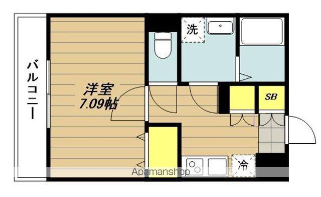 アルティジャーノDS WARABI(1K/2階)の間取り写真