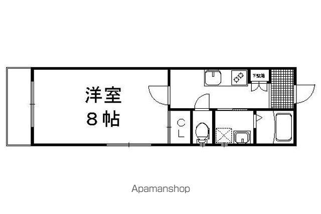 山ノ内中畑町マンション(1K/1階)の間取り写真