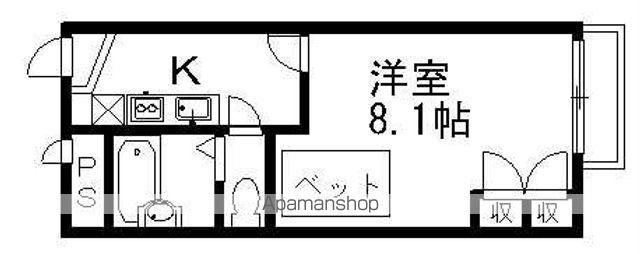 レオパレスNIKイースト(1K/1階)の間取り写真