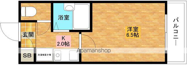 シャルマン高石(1K/1階)の間取り写真