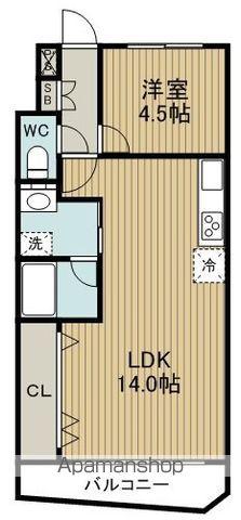 ヒルズ平和ヶ丘(1LDK/3階)の間取り写真