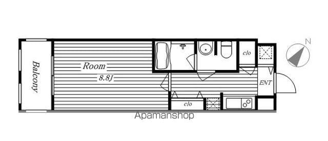 セノアタワー泉(1K/9階)の間取り写真