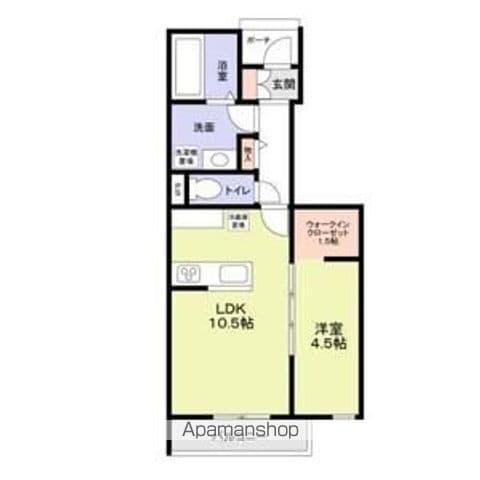 JUSTE PAIX SATO(1LDK/1階)の間取り写真