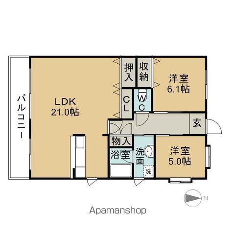 セレクトドゥ(2LDK/2階)の間取り写真