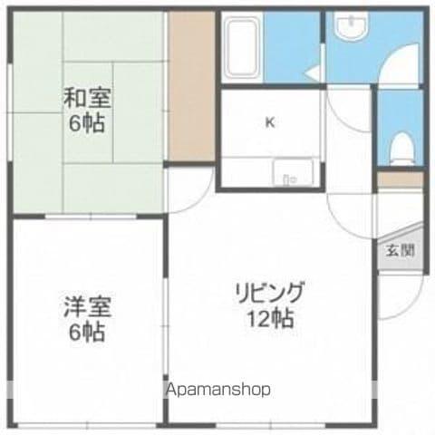 第1北祐コーポ(2LDK/2階)の間取り写真