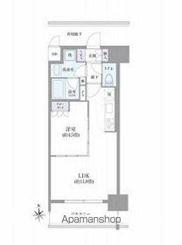 OKBアヴェニール菊井町(1LDK/7階)の間取り写真