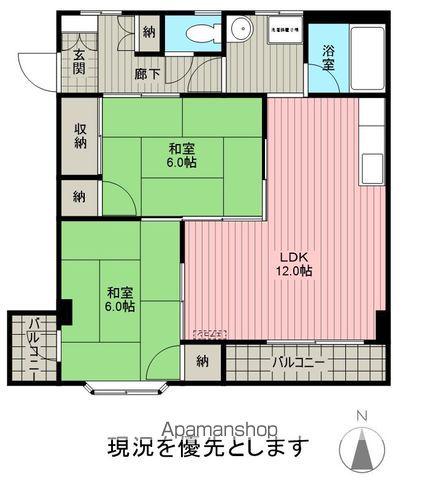 コーポラス外濠(2LDK/2階)の間取り写真