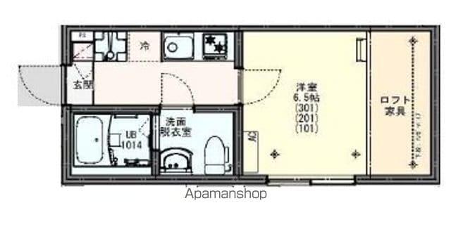 クレイス東千葉(1K/3階)の間取り写真