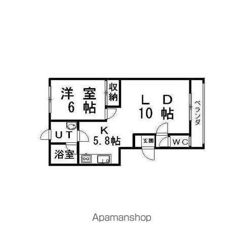 ハイツガレリア(1LDK/2階)の間取り写真