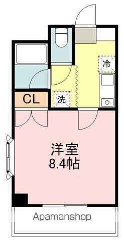 IN-TOWNER二日町(1K/6階)の間取り写真