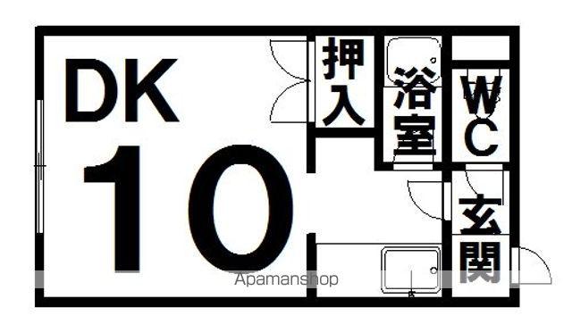 コーポ時計台A(1K/2階)の間取り写真