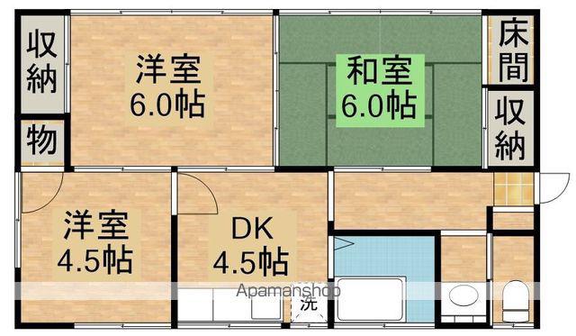 鹿児島県鹿屋市 1階建 築56年(3DK)の間取り写真