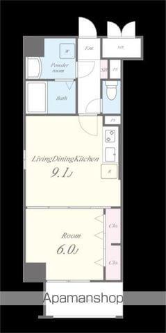 リッツ・アヴェニュー(1LDK/1階)の間取り写真