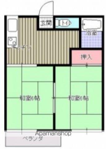 サニーハイツ(2DK/2階)の間取り写真