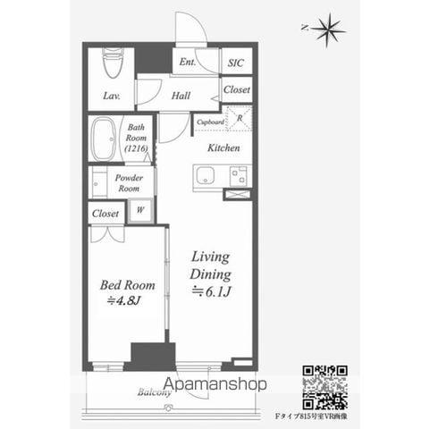 ALPHA PRIME東陽町(1LDK/9階)の間取り写真